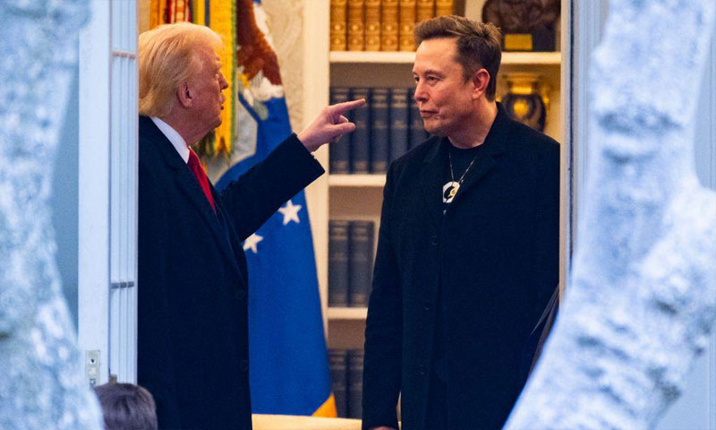 Trump with elon musk