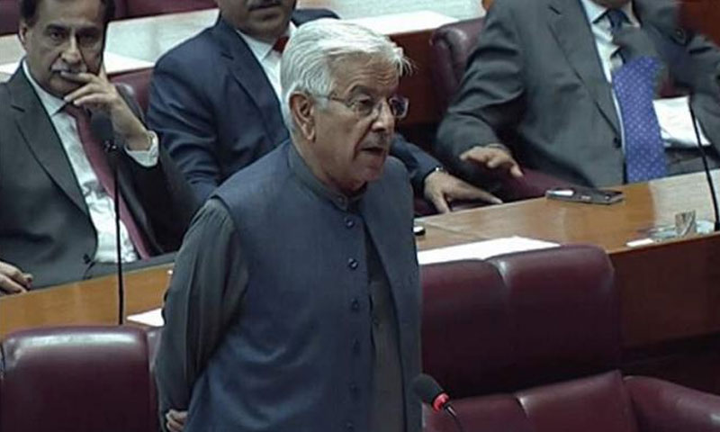 Federal defense minister khawaja asif