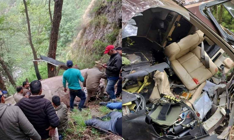 Helicopter crash.