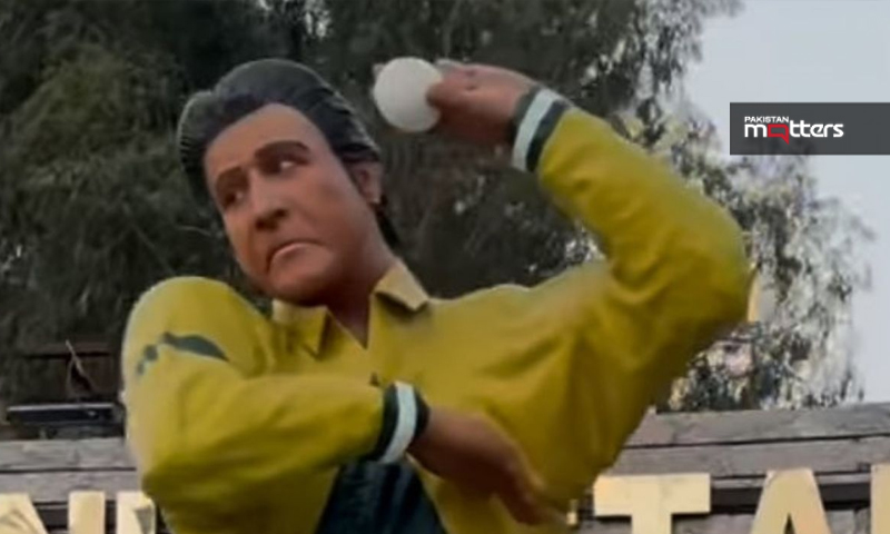 Wasim akram's statue