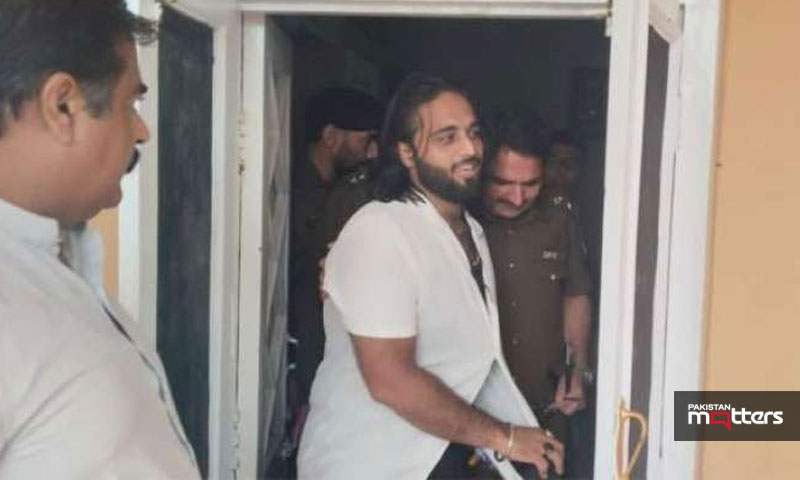 Bushra manika's son musa manika shot an employee. the employee was injured.