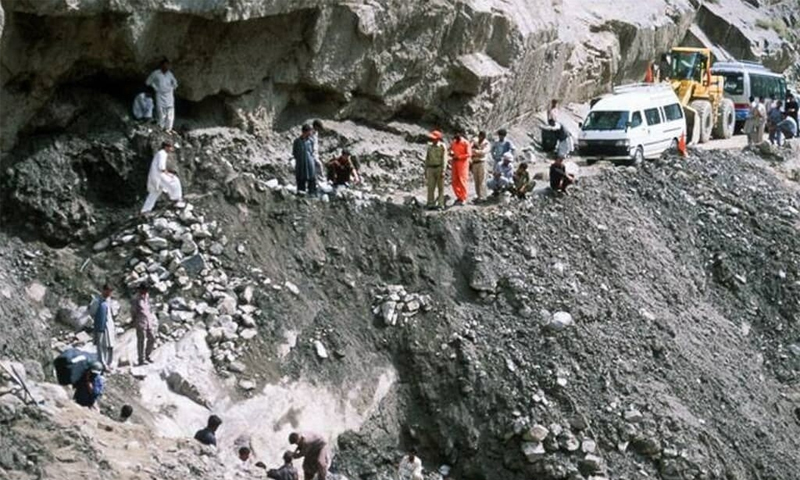 Land sliding.