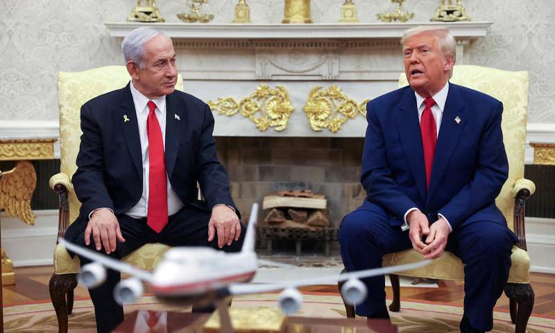 Trump and netanyahu press