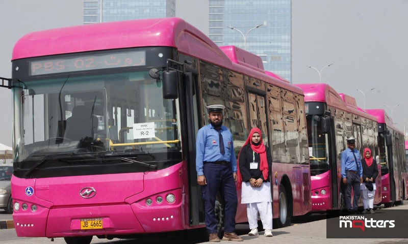 Two new routes of pink bus launched in karachi